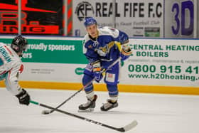 Sam Jones, pictured in action for Fife last season, is aiming to make the GB team for the 2021 World Championships in Belarus. Picture courtesy of Jillian McFarlane/Flyers Images.