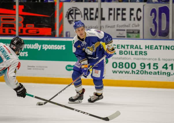 Sam Jones, pictured in action for Fife last season, is aiming to make the GB team for the 2021 World Championships in Belarus. Picture courtesy of Jillian McFarlane/Flyers Images.