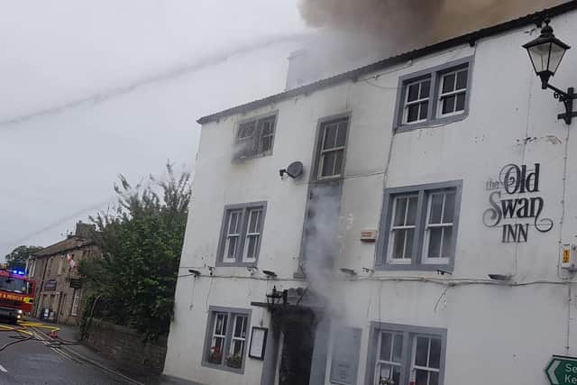 The pub caught fire on Tuesday evening