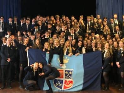 Pictured, upper sixth form leavers from North Yorkshire at Ripon Grammar school. Yorkshire's only state boarding school more students than ever have applied to university this year.Photo credit: other
