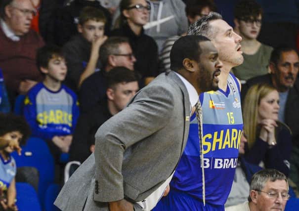 Sheffield Sharks head coach Atiba Lyons and his first re-signing for the new season, Mike Tuck (Picture: Dean Atkins)
