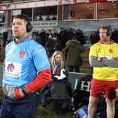 Hull KR’s strength and conditioning coach Ben Cooper on the sidelines at Craven Park. Next week he will resume training with the club’s players after the coronavirus-enforced hiatus.