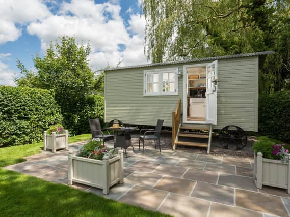 The shepherd's hut in its own garden is an income-generating holiday let