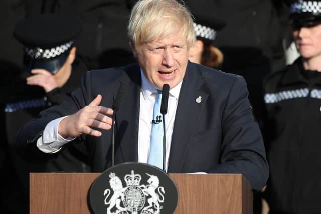Boris Johnson addressed West Yorkshire Police recruits in Wakefield last September, his first visit to Yorkshire as Prime Minister.