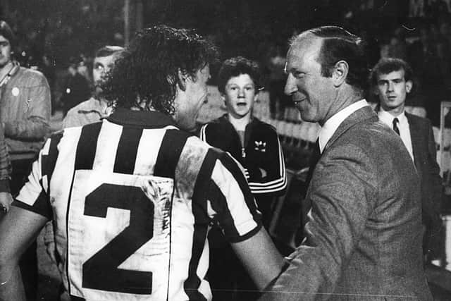 Jack Charlton, pictured  during his time as Sheffield Wednesday manager with Mel Sterland.