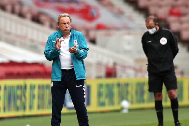 Neil Warnock watches on during Middlesbrough's Championship fixture with Bristol City. Picture: Jan Kruger/Getty Images.