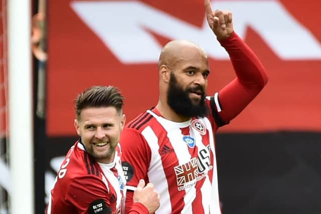 David McGoldrick opened the scoring with his first Premier League goal for Sheffield United. Picture: Rui Vieira/NMC Pool/PA Wire.