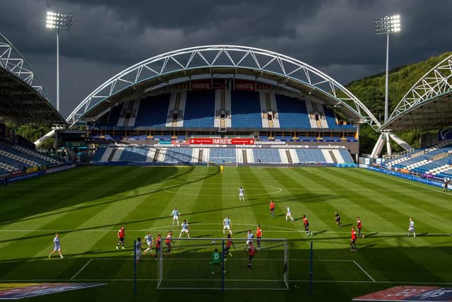 DARK CLOUDS: Huddersfield Town 0-2 Luton Town. Picture: Bruce Rollinson.