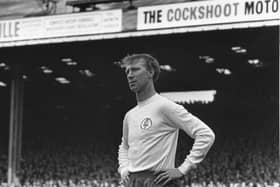 Jack Charlton of Leeds United and England fame during a match between Leeds United and Manchester City. Picture: Keystone/Getty Images.