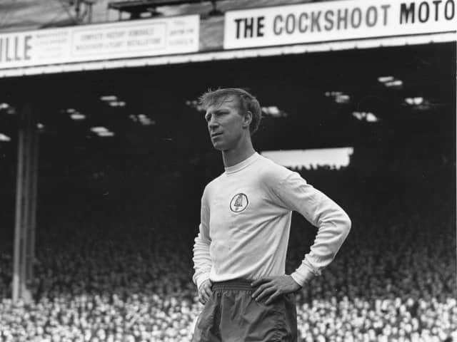Jack Charlton of Leeds United and England fame during a match between Leeds United and Manchester City. Picture: Keystone/Getty Images.
