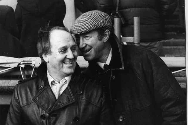 Jack Charlton, pictured in the dugout with long-time assistant, Maurice Setters.