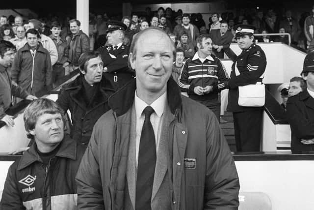 Jack Charlton pictured at the start of a Newcastle United game against West Ham United back in 1985. Picture: PA.