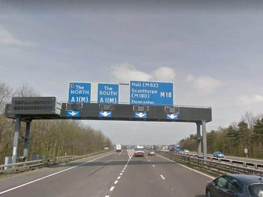The incident happened on the M18 in South Yorkshire (Photo: Google)