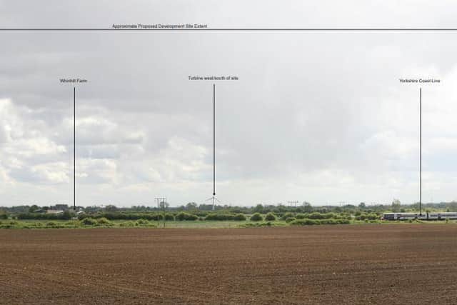 A view of the site earmarked for the solar farm
