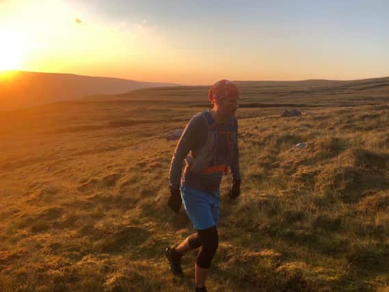 Ultra-runner Dr Tom Hollins climbed 30 mountains in the Yorkshire Dales in 41 hours
