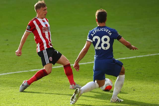 Out of the shadows: Ben Osborn playing against Chelsea on Saturday, one of the many European-qualification hopefuls the summer signing has impressed for. (Picture: SportImage)
