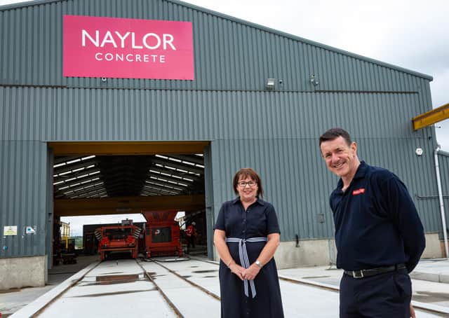 Helen MacIntosh, development director at Naylor Industries, with chief executive Edward Naylor. Picture: Dean HodsonImage Factory