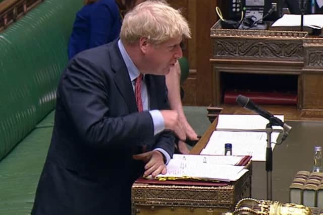 Boris Johnson at PMQs. Photo: PA