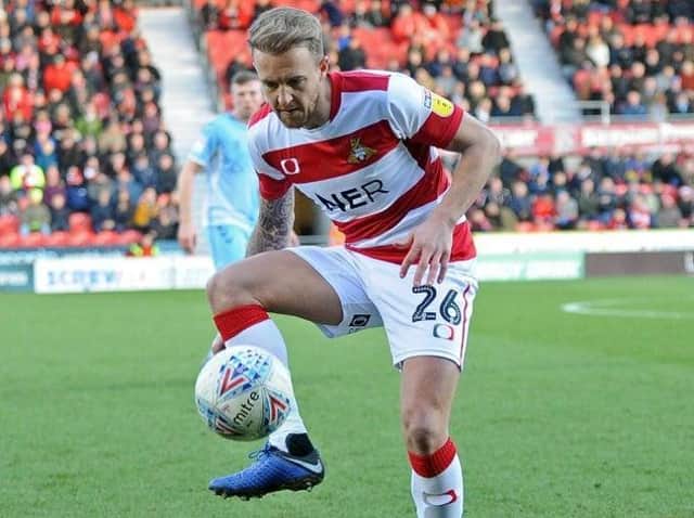 Doncaster Rovers midfielder James Coppinger.