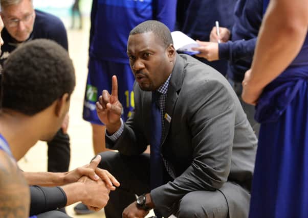 In a minority: Atiba Lyons, is entering his 13th season as head coach of the Sheffield Sharks, but is one of very few BAME head coaches in Yorkshire professional sport. (Pictures: Bruce Rollinson)