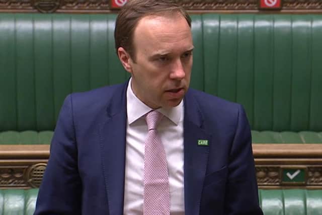 Matt Hancock sported his Care badge on one occasion in the House of Commons in May.