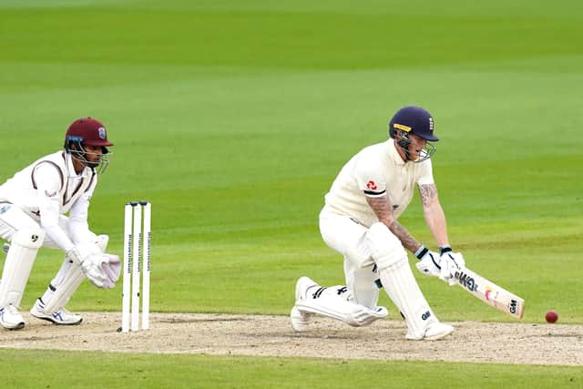 England's Ben Stokes bats during day one of the Second Test at Emirates Old Trafford (Picture: PA)