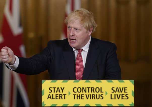 Boris Johnson at the latest 10 Downing Street press conference.