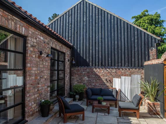 The private courtyard at Next Door at the Old Forge