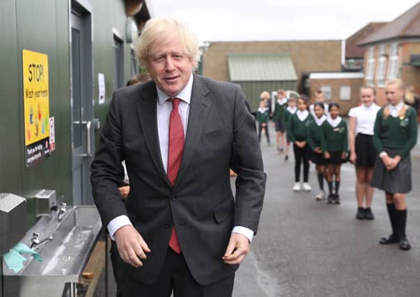 Prime minister Boris Johnson during a recent school visit.