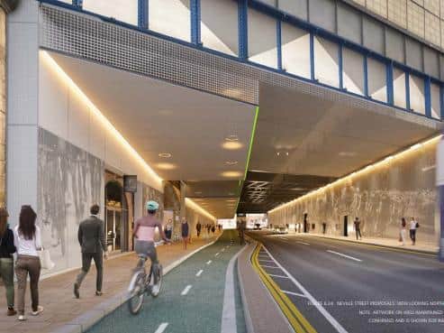 A cycling route to the station would be installed from Neville Street, under the plans.