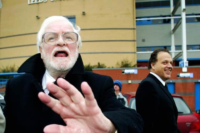 Former LEeds United chairman and owner Ken Bates (left) pictured at Elland Road back in 2005. Picture: Gareth Copley/PA