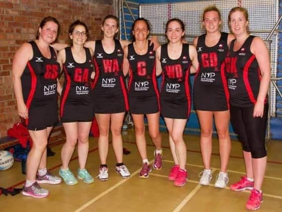 Amie Linton, third from left, died in a crash in Stokesley on Tuesday evening (photo: Stokesley Netball Club)