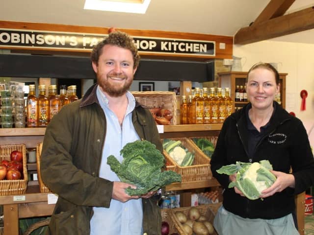 Robert Durkin pictured with Rachael Robinson who has joined the Farm2Fridge online platform to support the surge in sales during lockdown.