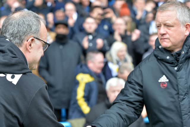 YORKSHIRE RIVALS: Leeds United's Marcelo Bielsa and Sheffield United's Chris Wilder will lock horns again in next season's Premier League