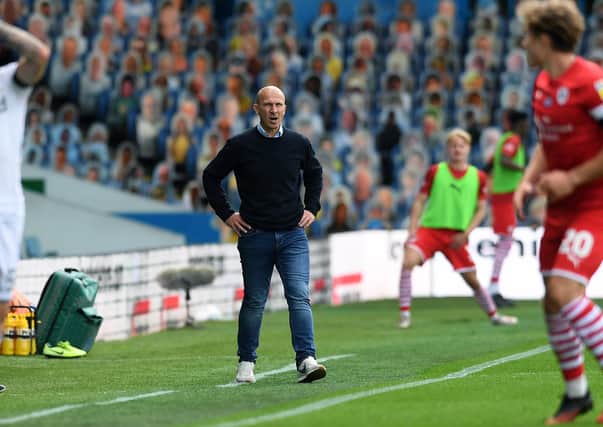 Barnsley head coach Gerhard Struber., pictured on the Elland Road touchline during his side's 1-0 defeat to Leeds last week. 
Picture: Jonathan Gawthorpe