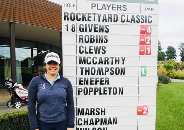 Eleanor Givens: First female winner of a 2020protour event at Rockliffe Hall.