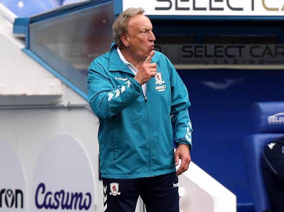 ONE MORE: Neil Warnock says Middlesbrough need another point to confirm their Championship status