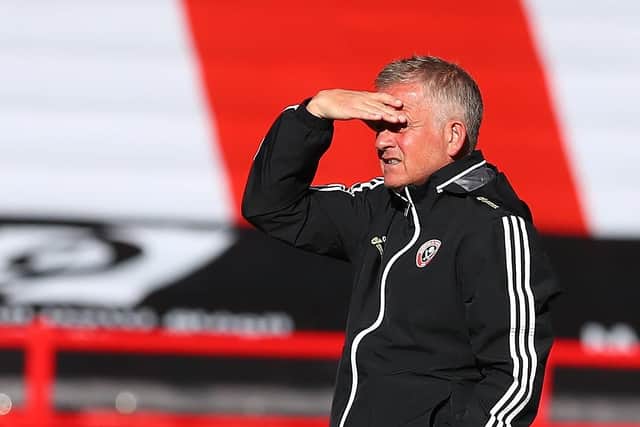 Sheffield United boss Chris Wilder looks on at Bramall Lane where his side lost to Everton last night. Picture: Simon Bellis/Sportimage