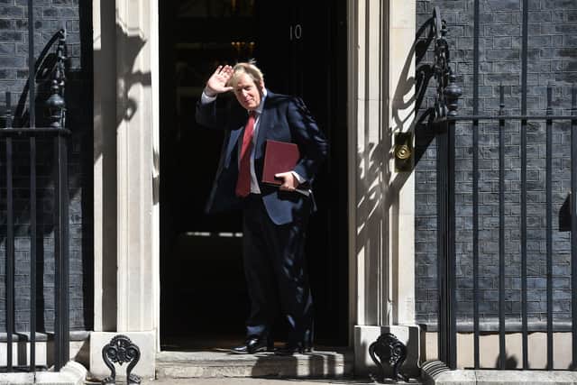 Boris Johnson on the steps of 10 Downing Street this week.