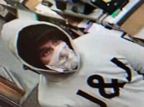 South Yorkshire Police issued CCTV images of a man they wish to speak to regarding the robbery. Picture: SYP