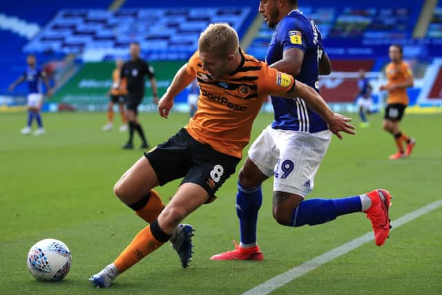 Dan Batty in action against the Bluebirds.