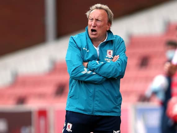 NEIL WARNOCK: Middlesbrough manager. Picture: David Davies/PA Wire.