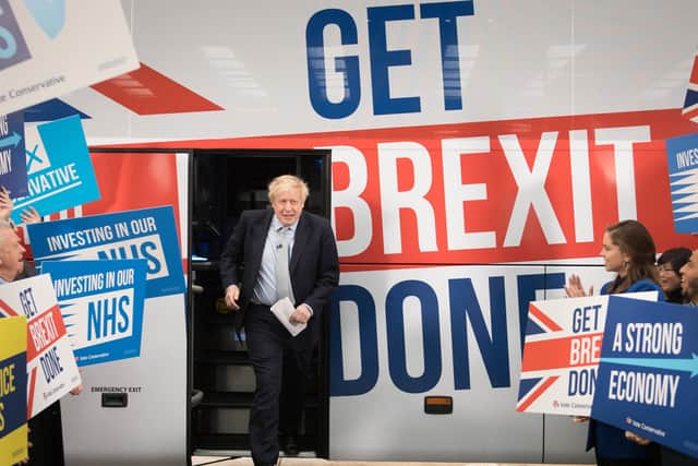 This was Boris Johnson launching the Tory party's battlebus ahead of last December's election.