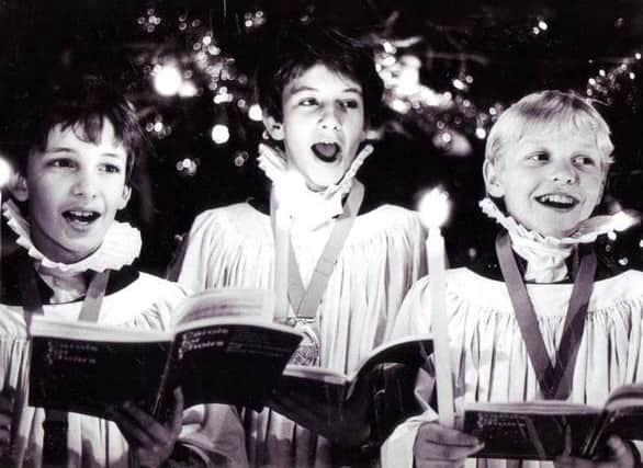 Choristers at Sheffield Cathedral in 1985