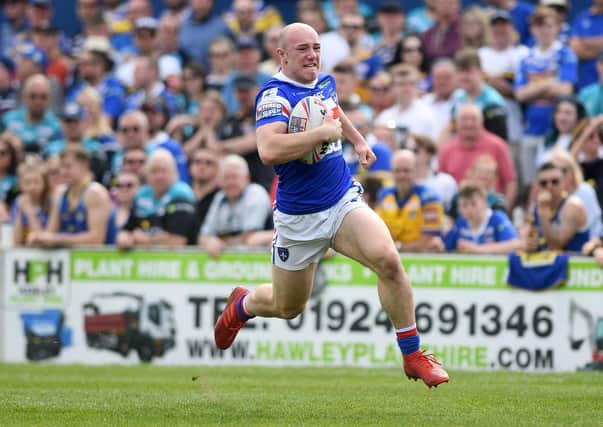 Hard-running winger Lee Kershaw has signed a new contract at Wakefield Trinity. Picture: Jonathan Gawthorpe/JPIMedia.