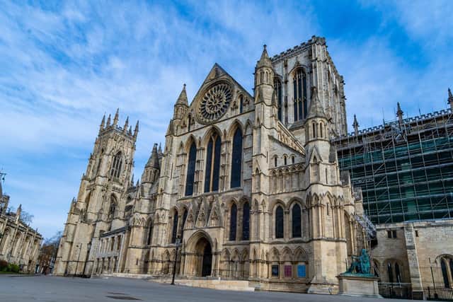York Minster pictured at Easter, with a rare quiet as crowds stayed home.