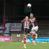 RUSTY: Jordan Burrow missed some good chances for York City in their 2-0 play-off semi-final defeat to Altrincham