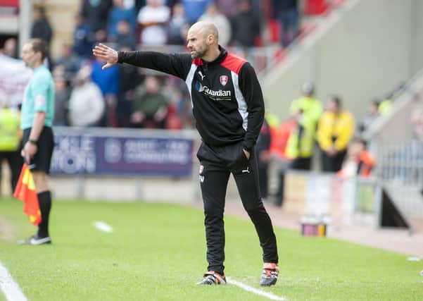 Rotherham United v Derby County
Skybet Championship
Rotherham manager Paul Warne urges his players on from the touchline