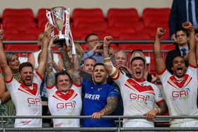 Sheffield Eagles lift the 1895 Cup at Wermbley last year. Picture by Paul Harding PA Wire