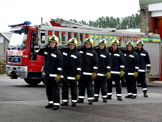 Fire fighters at Settle Fire Station in North Yorkshire